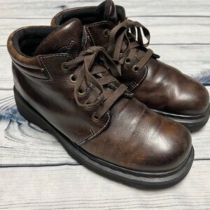 Vintage Dr Martens Brown Leather Ankle Boots Size 9
